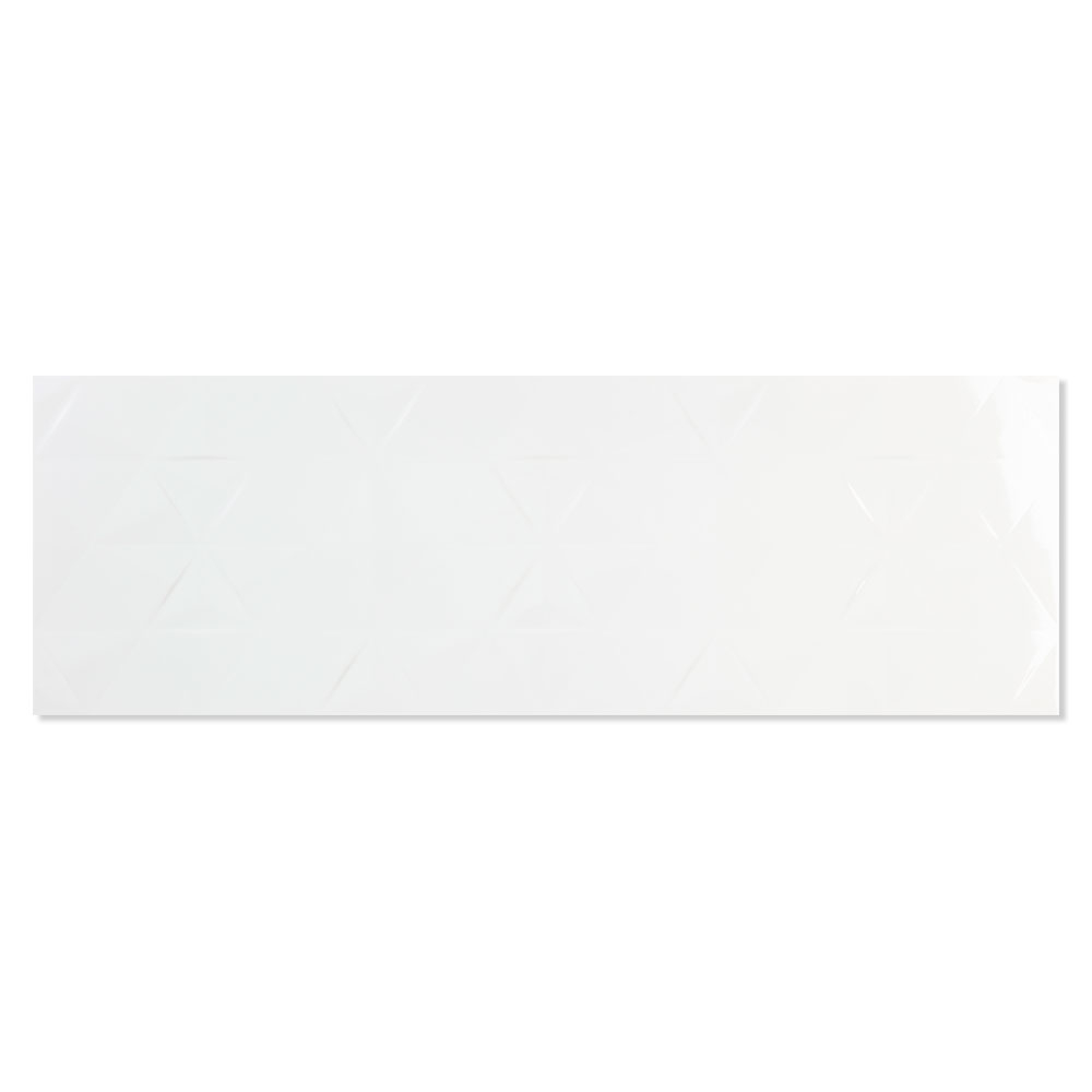 Veggflis Bianchi Axe Hvit Blank Relieff 33x100 cm